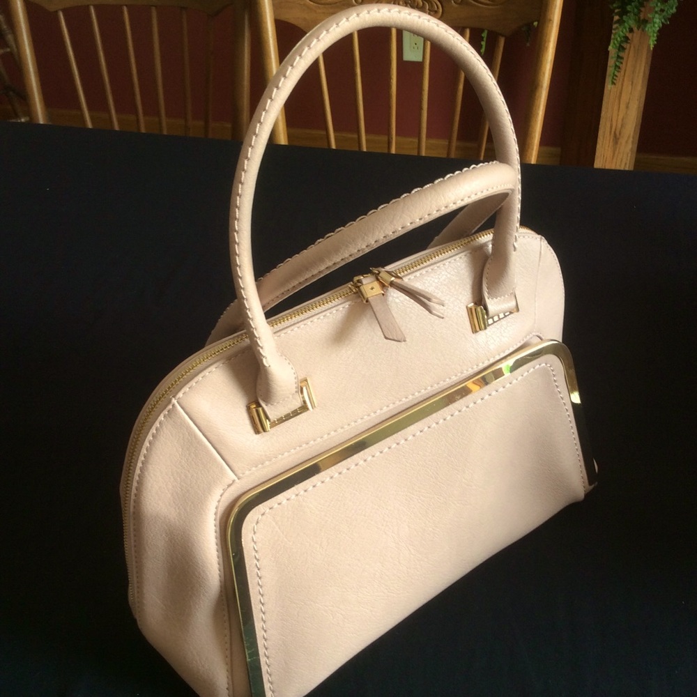 Sweet Large Beige Satchel Handbag